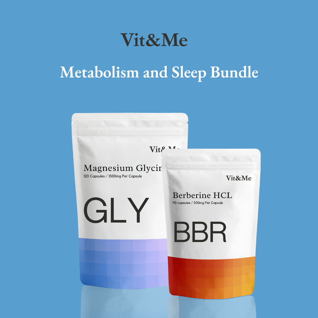 Magnesium Glycinate and Berberine bundle for sleep and metabolic balance. Save when you buy together. UK family brand.